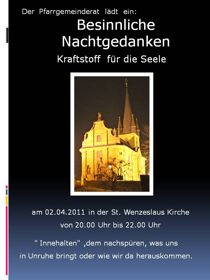Besinnliche Nachtgedanken