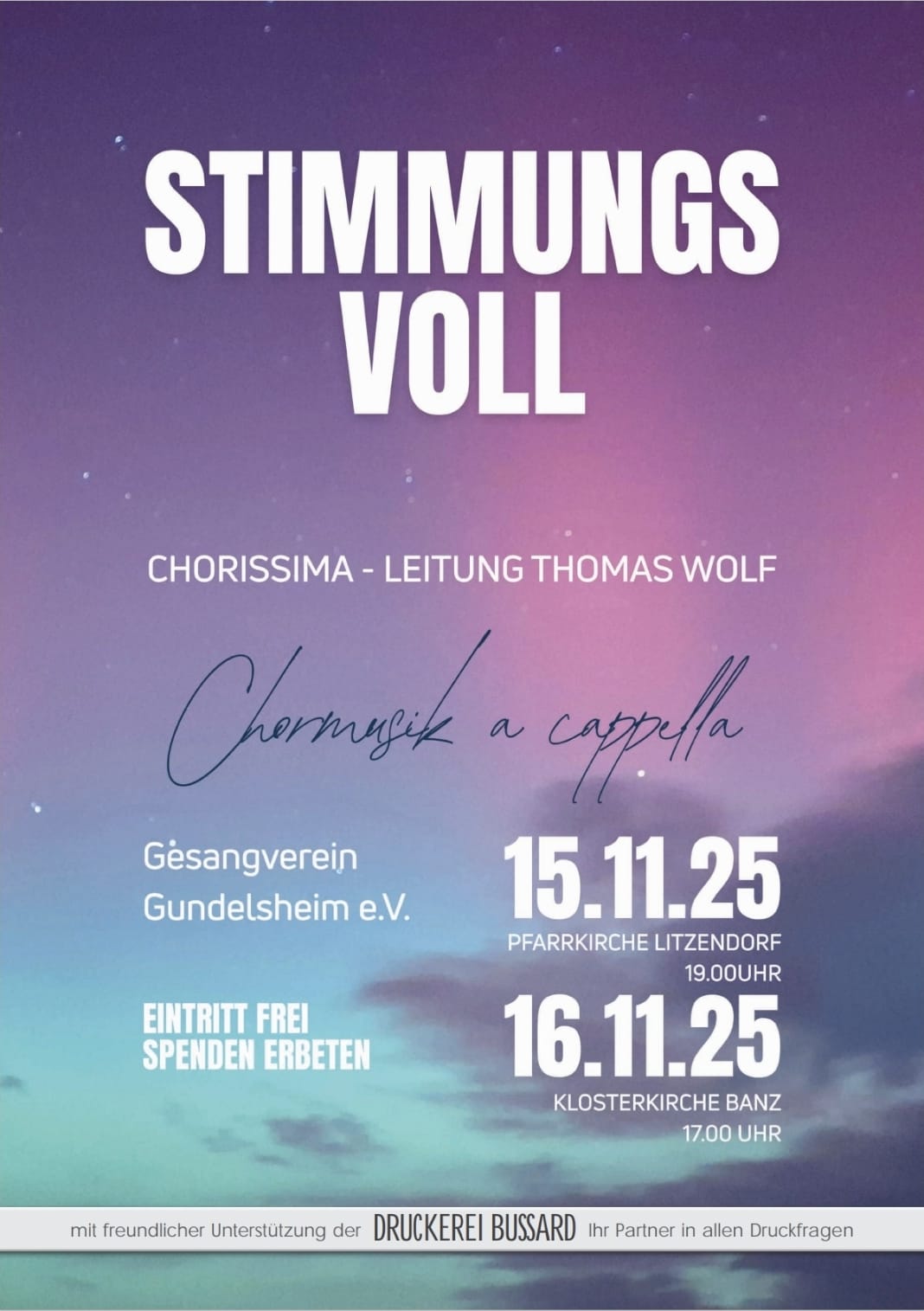 Chormusik acapella Gundelsheim