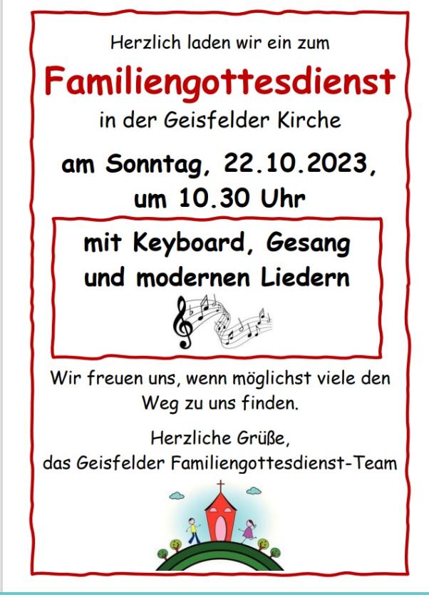 Familiengottesdienst Geisfeld