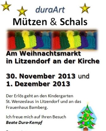 Flyer Bücherei Weihnachtsmarkt 2013