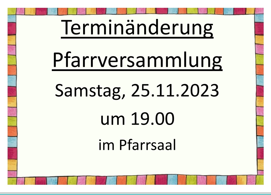 Gesifeld - Pfarrversammlung