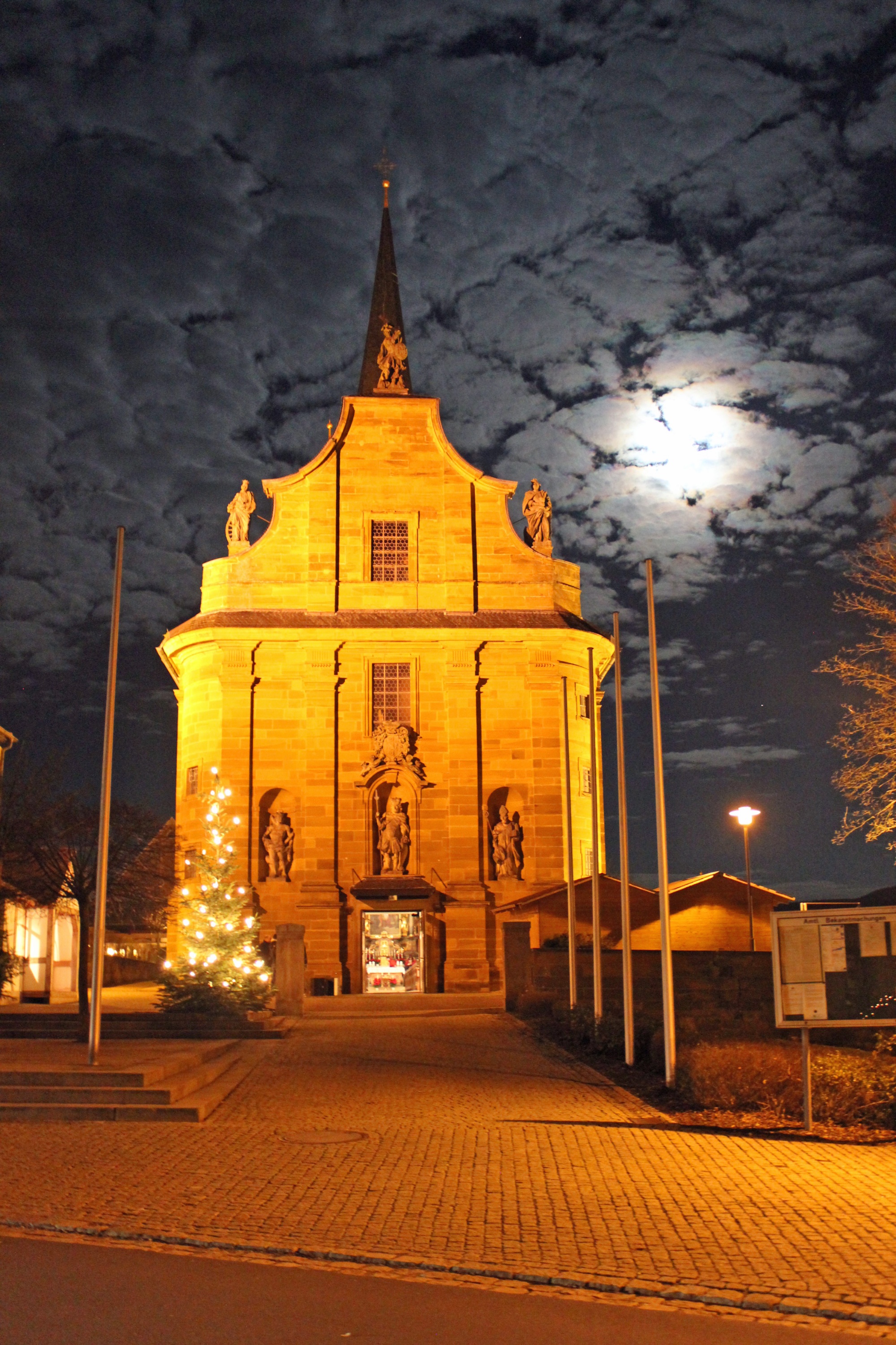 Pfarrkirche Litzendorf bei Nacht