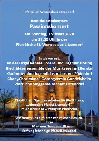 Plakat Passionskonzert 2020