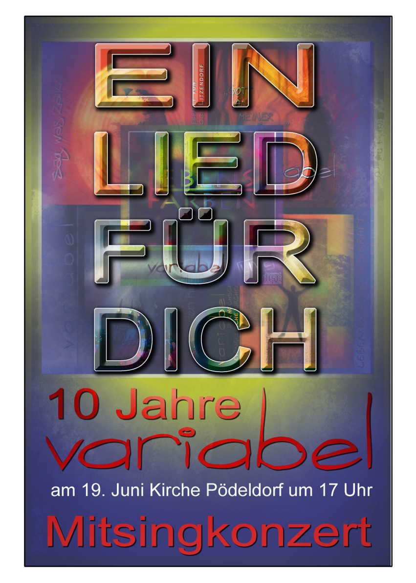 Plakat Variabel 10 Jähriges Jubiliäum