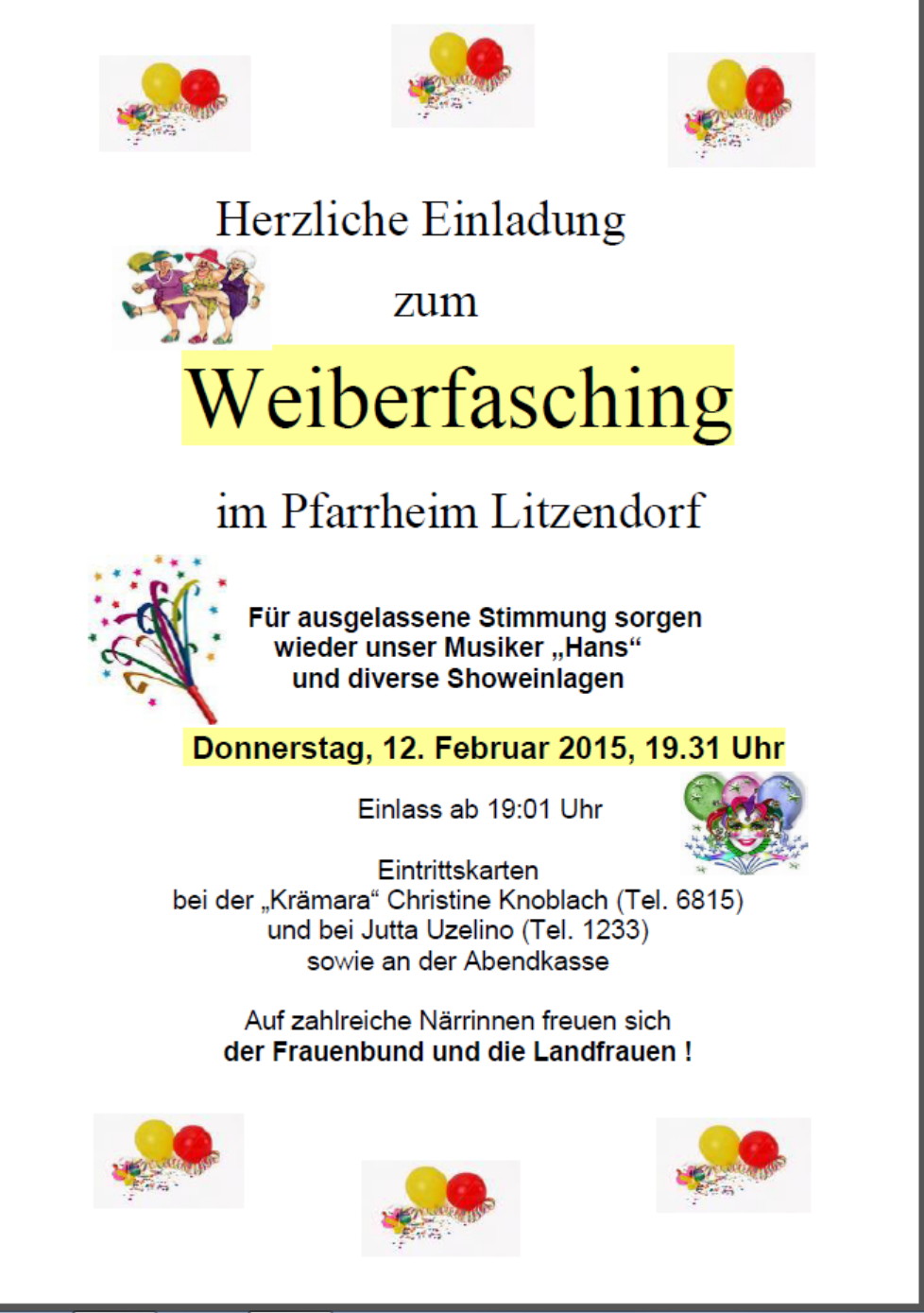 Weiberfasching