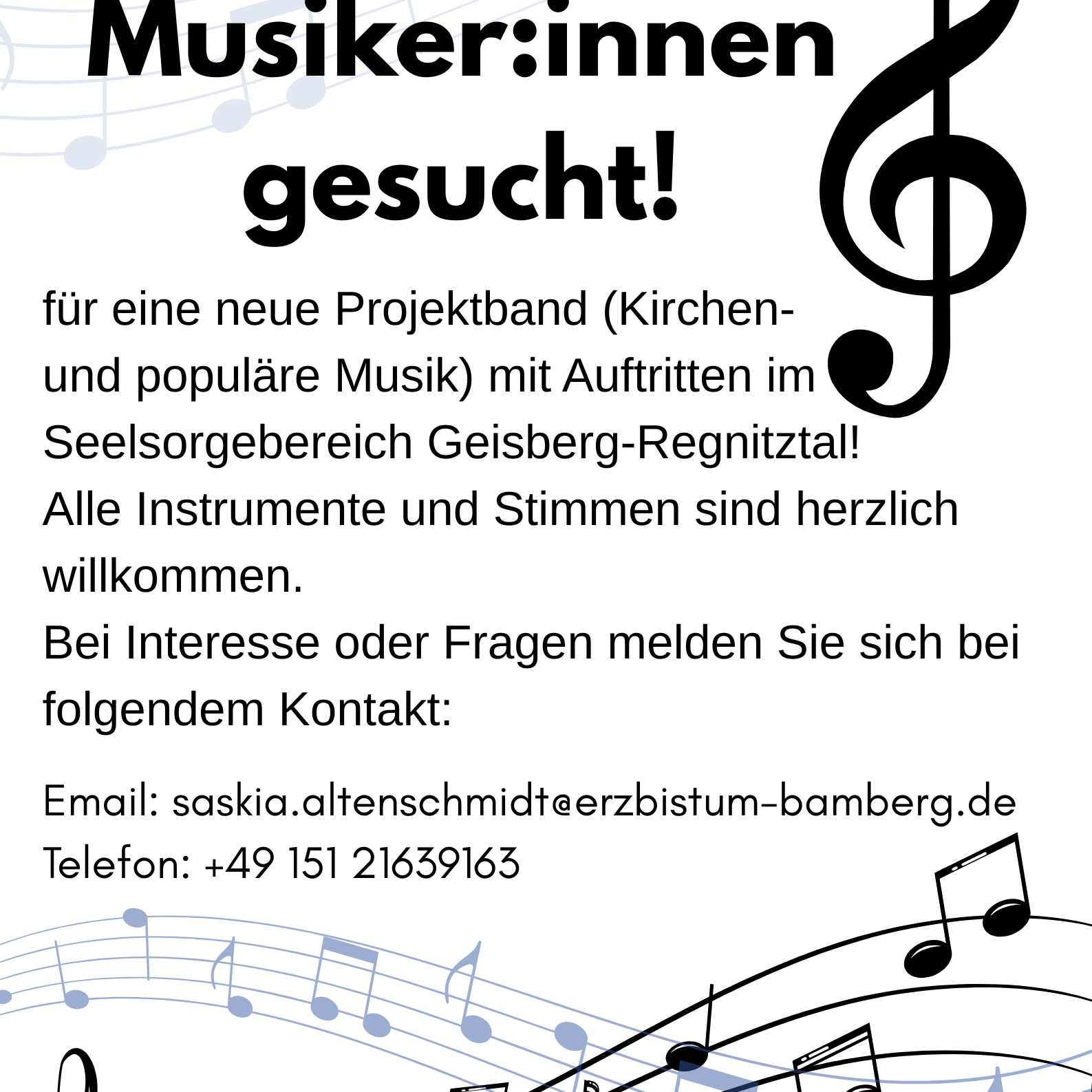Plakat Projektband Seelsorgebereich